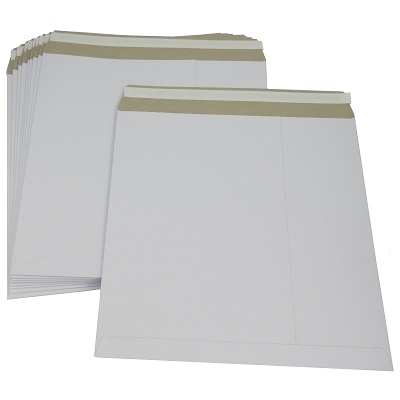 25 x White 12" All Board Record LP Mailers Envelopes